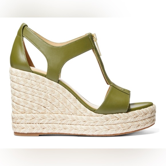 Michael Kors Berkley Zipper Espadrille Platform Wedge Sandals Sz 8 - Picture 3 of 11